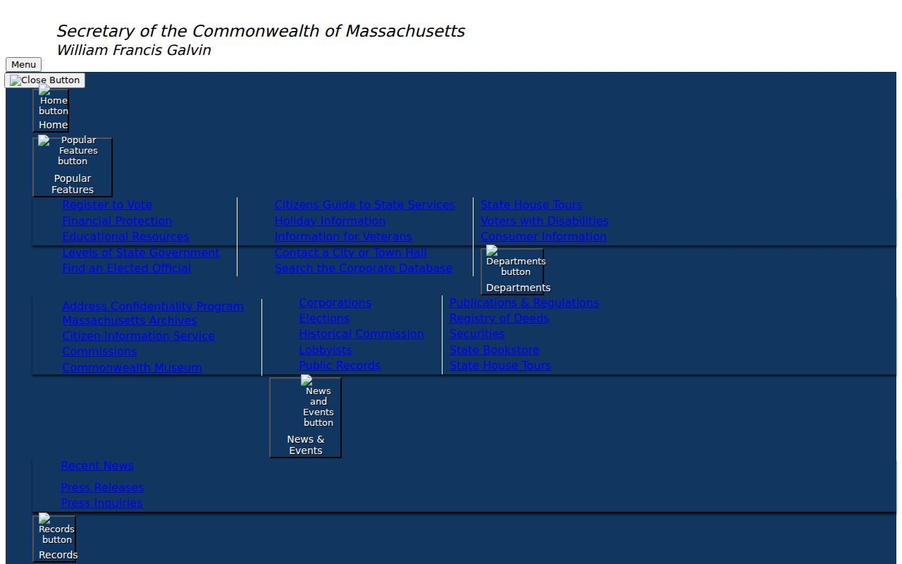 Bridgewater resident lookup using the Massachusetts voter registration status form